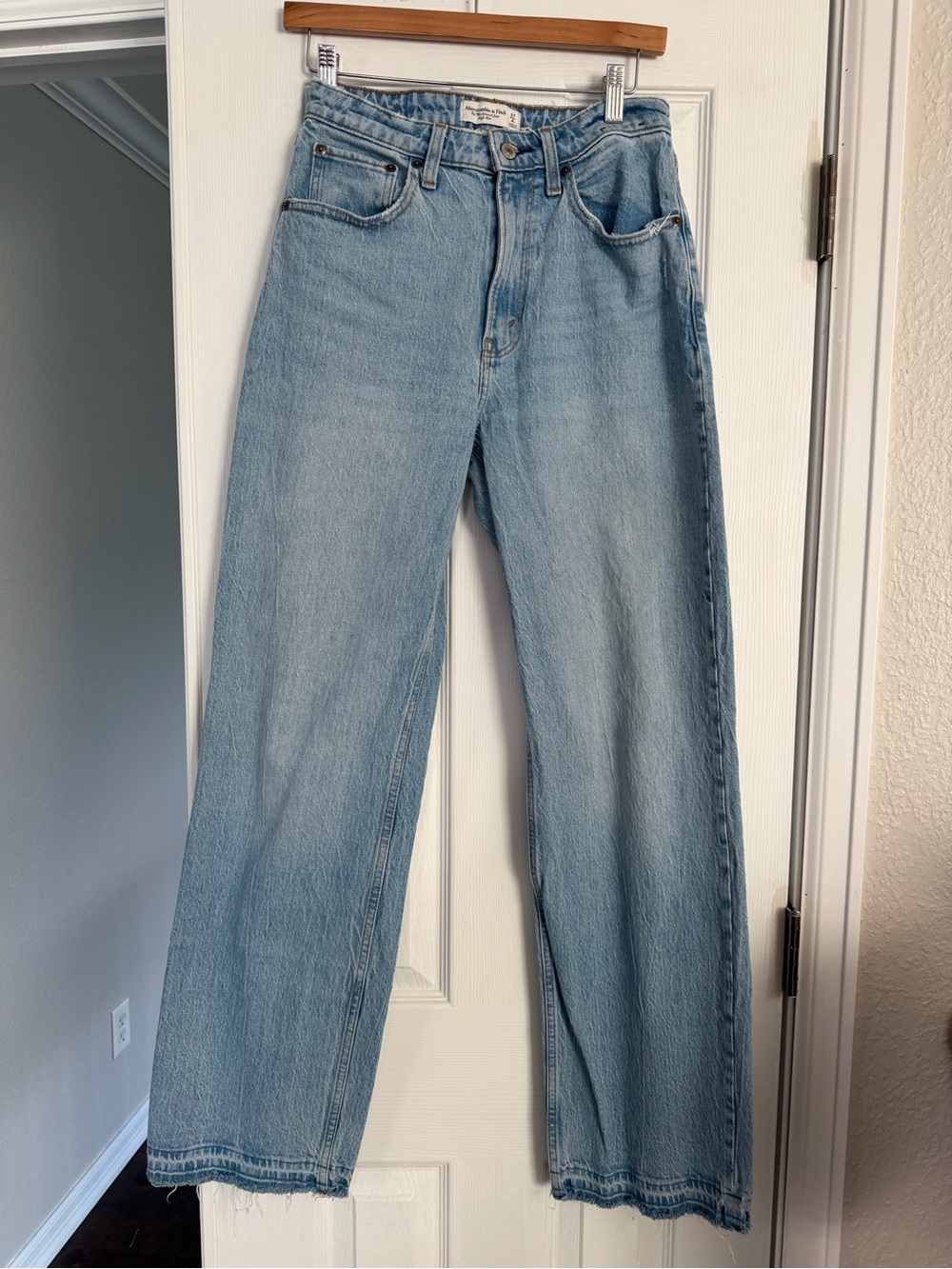 Abercrombie & Fitch Light Blue Wide Leg Jeans